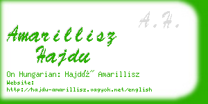 amarillisz hajdu business card